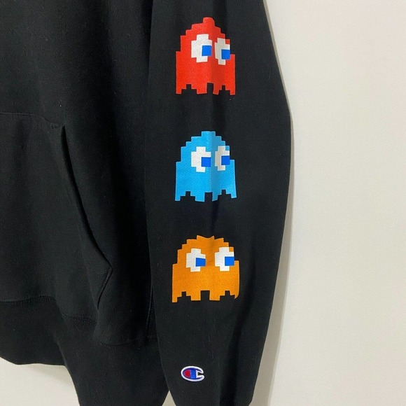 Champion Pacman Limited Edition Mens Large Unisex Black Hoodie 2019 NWT! - Picture 8 of 16